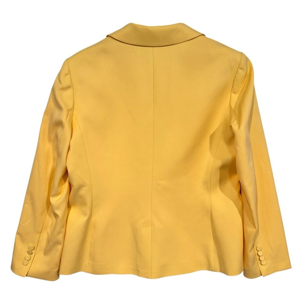 Tahari Blazer Womens 16 Yellow Double Breasted Career Jacket Tailored Old Money - Picture 2 of 11